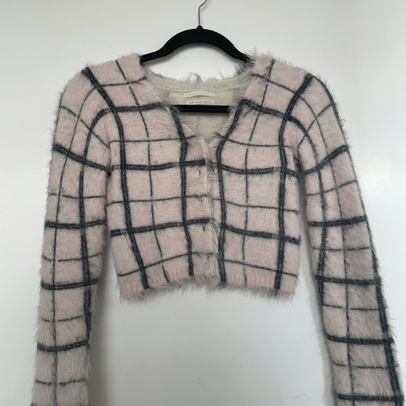 Urban Outfitters Light pink check cardigans, XS - Picture 3 of 4